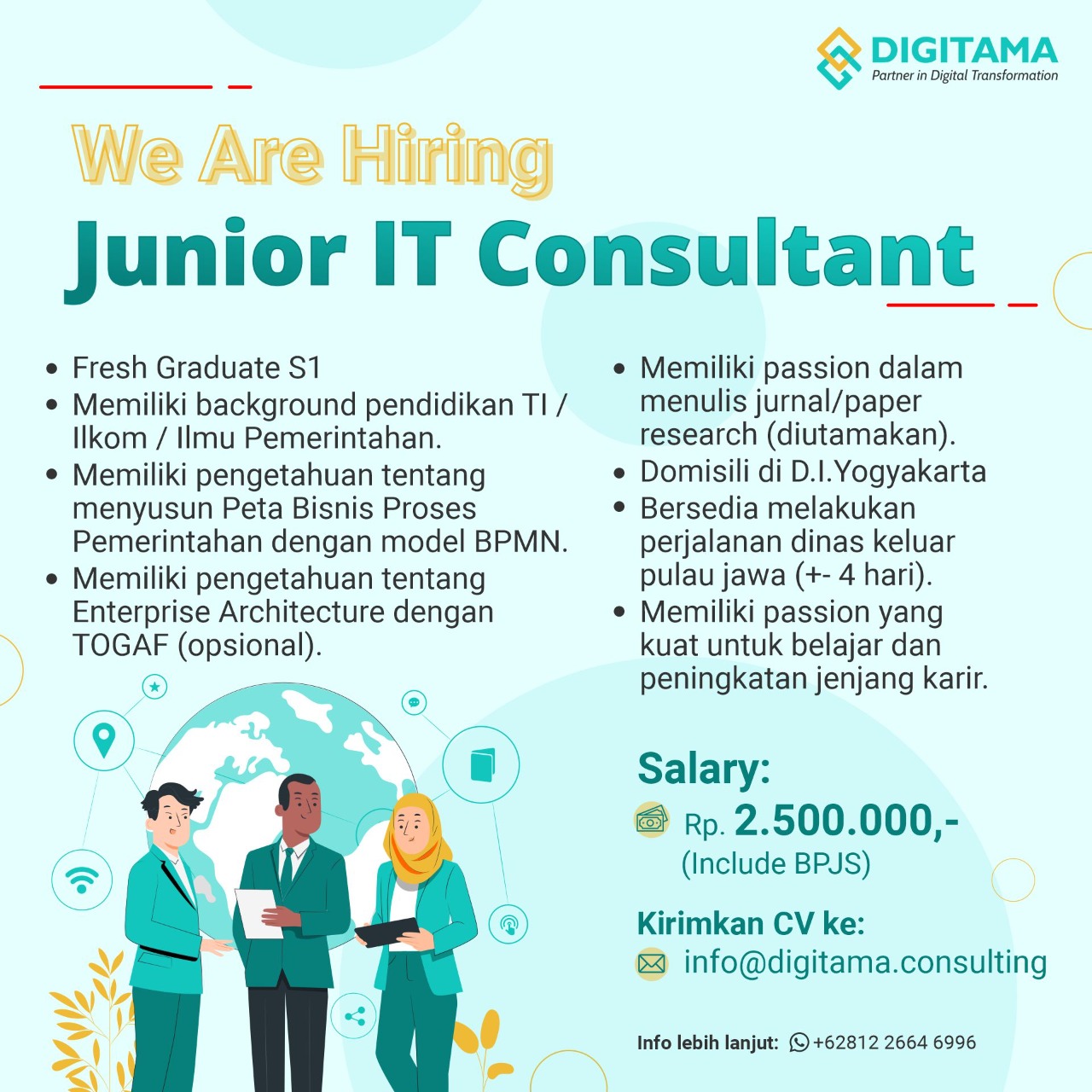 Lowongan Kerja Junior IT Consultant - DIGITAMA (Yogyakarta) - STIA "AAN ...