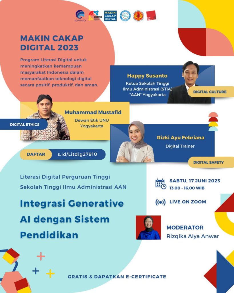 Webinar Program Literasi Digital Perguruan Tinggi STIA "AAN" Tahun 2023 ...