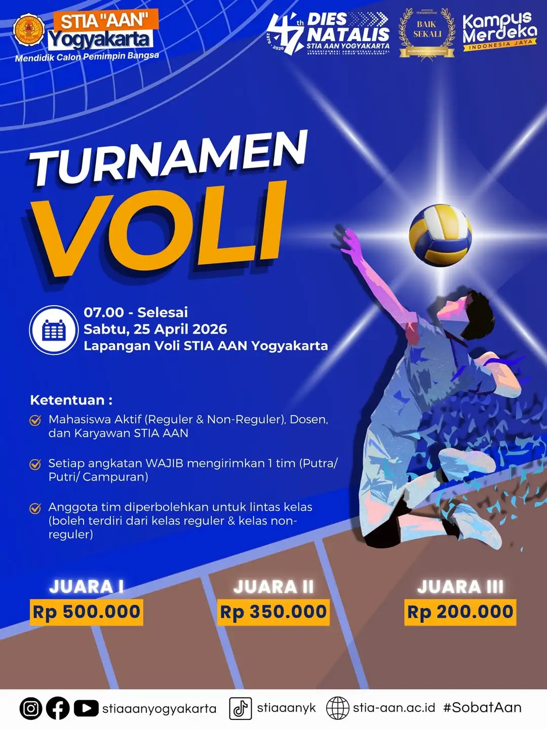 TURNAMEN VOLI INTERNAL STIA AAN YOGYAKARTA